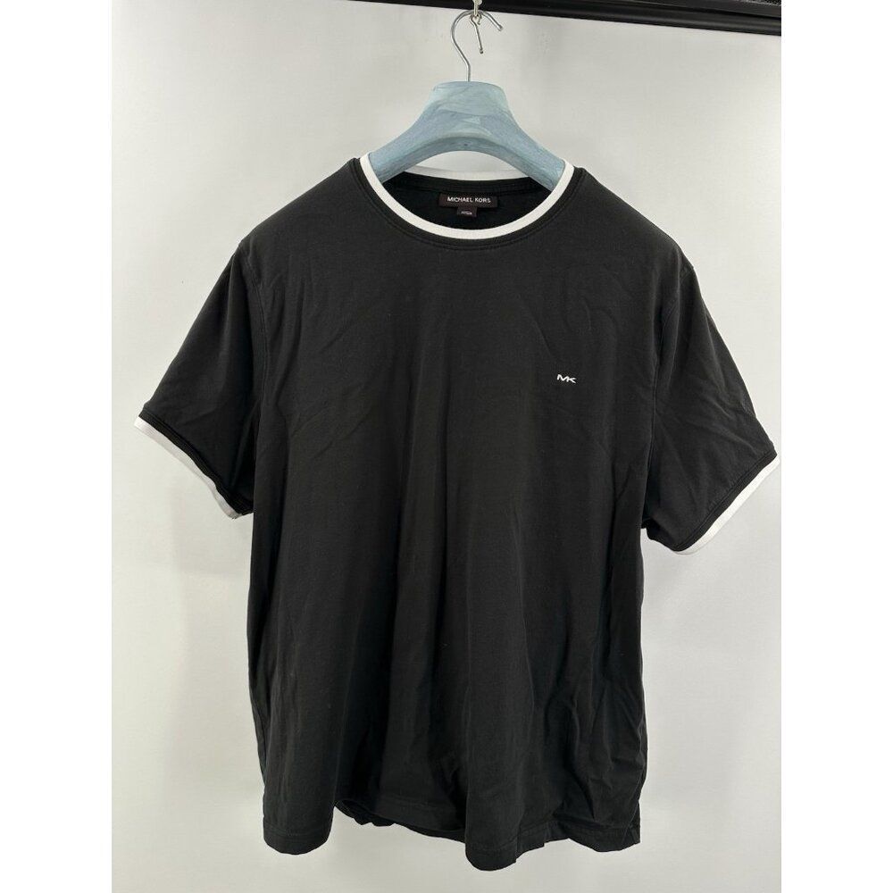 Michael Kors Black & White Trim Slim-fit Cotton Shirt 2XL (A-1)